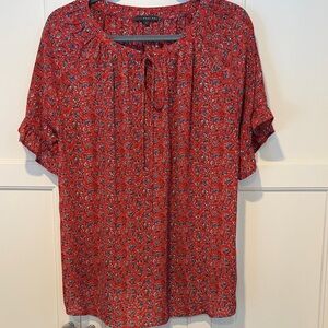 West Kei Red Floral Blouse